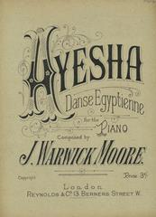 cover: Ayesha, J. Warwick Moore, Klavier