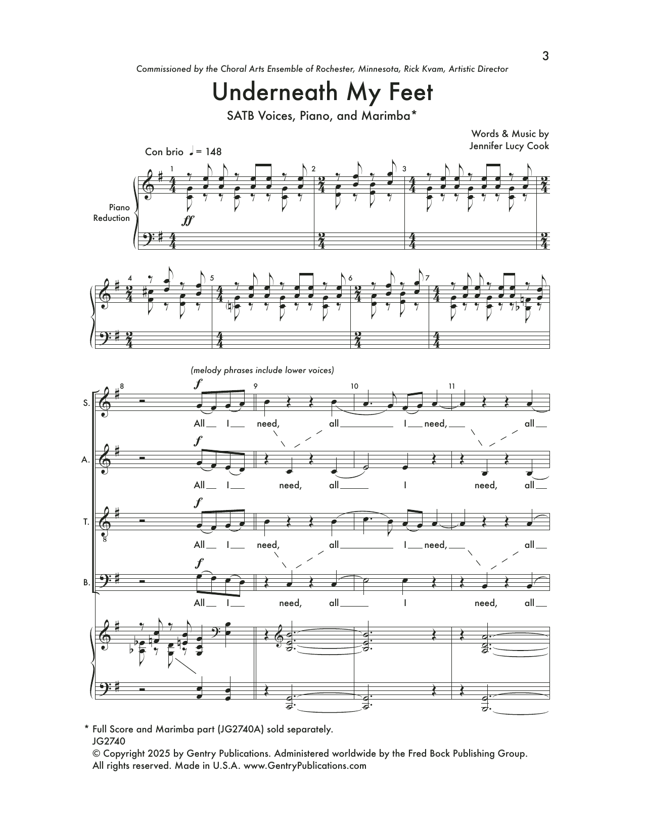 Produktgalerie: Seite 1 von 1 Underneath My Feet, Jennifer Cook, Chor