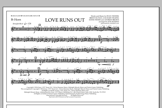 Product picture to: Love Runs Out - Bb Horn