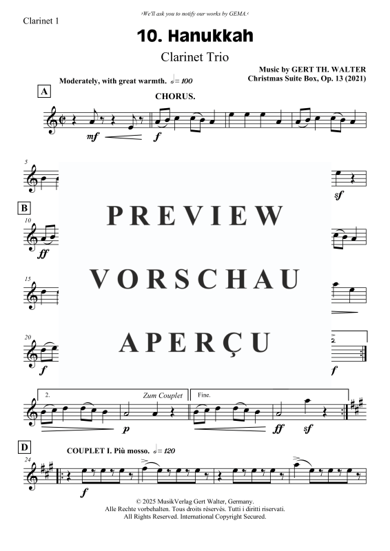 gallery: Hanukkah, , Clarinet Trio