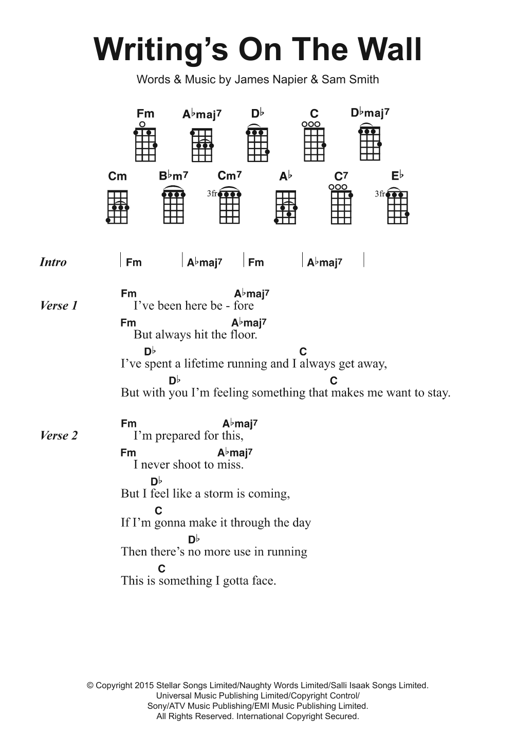 Produktbild zu: Writing's On The Wall (from James Bond: Spectre)