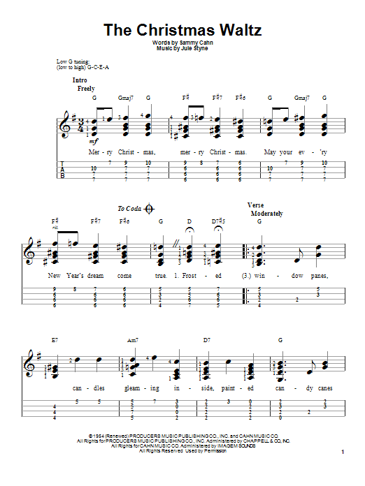 Product gallery: Page 1 of 1 The Christmas Waltz, Sammy Cahn