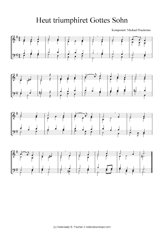 Product picture to: Heut triumphiret Gottes Sohn Michael Praetorius