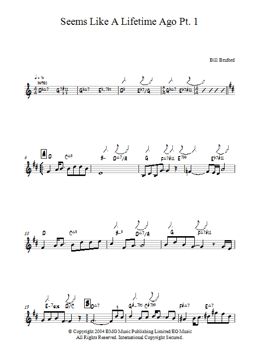 Product gallery: Page 1 of 1 Seems Like A Lifetime Ago Pt. 1, Bill Bruford