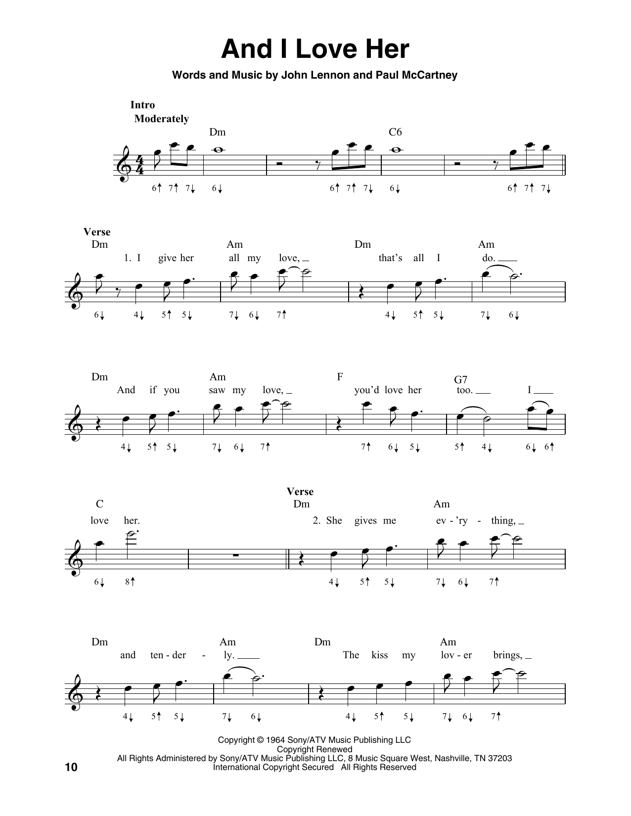 Product picture to:  And I Love Her - The Beatles