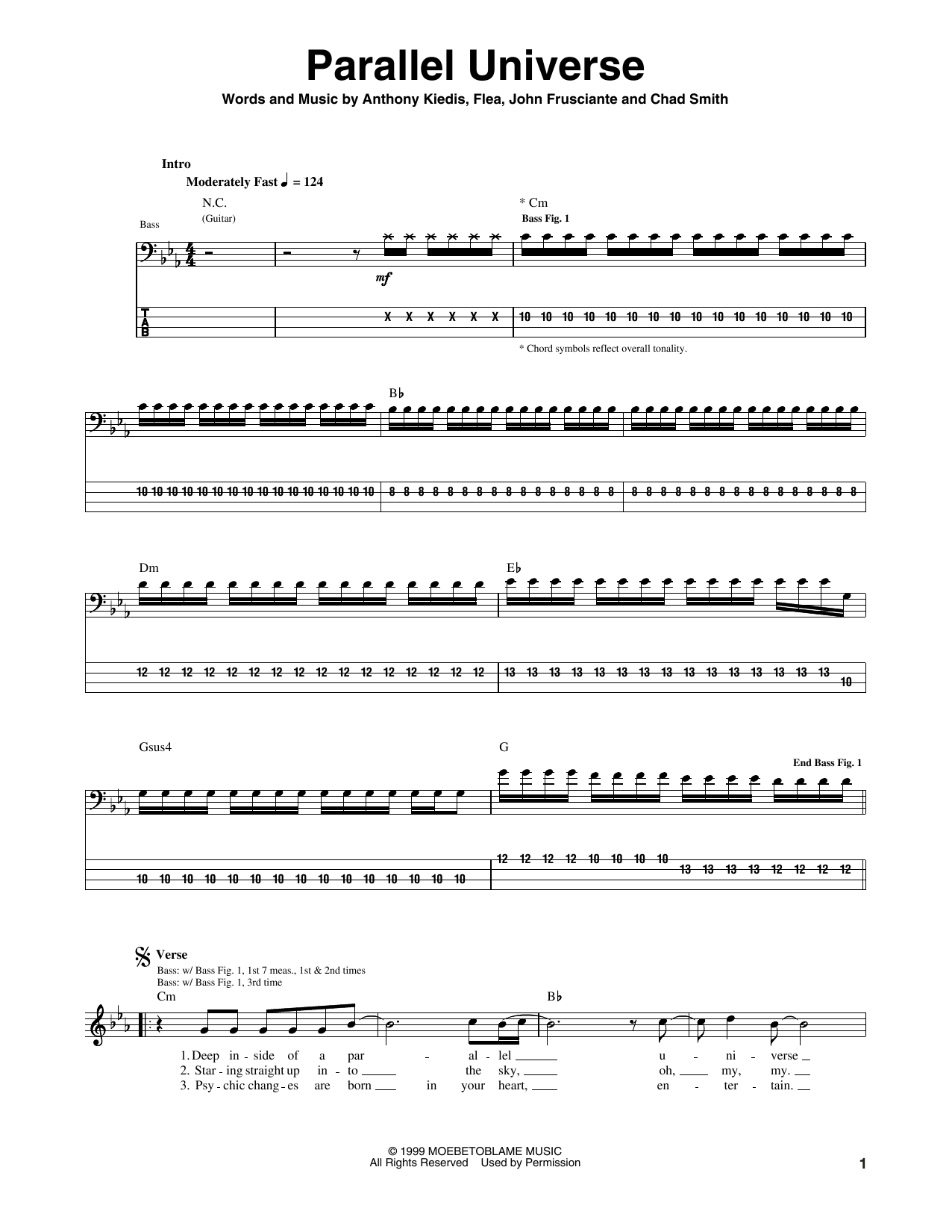 Produktgalerie: Seite 1 von 1 Parallel Universe, Red Hot Chili Peppers, E-Bass