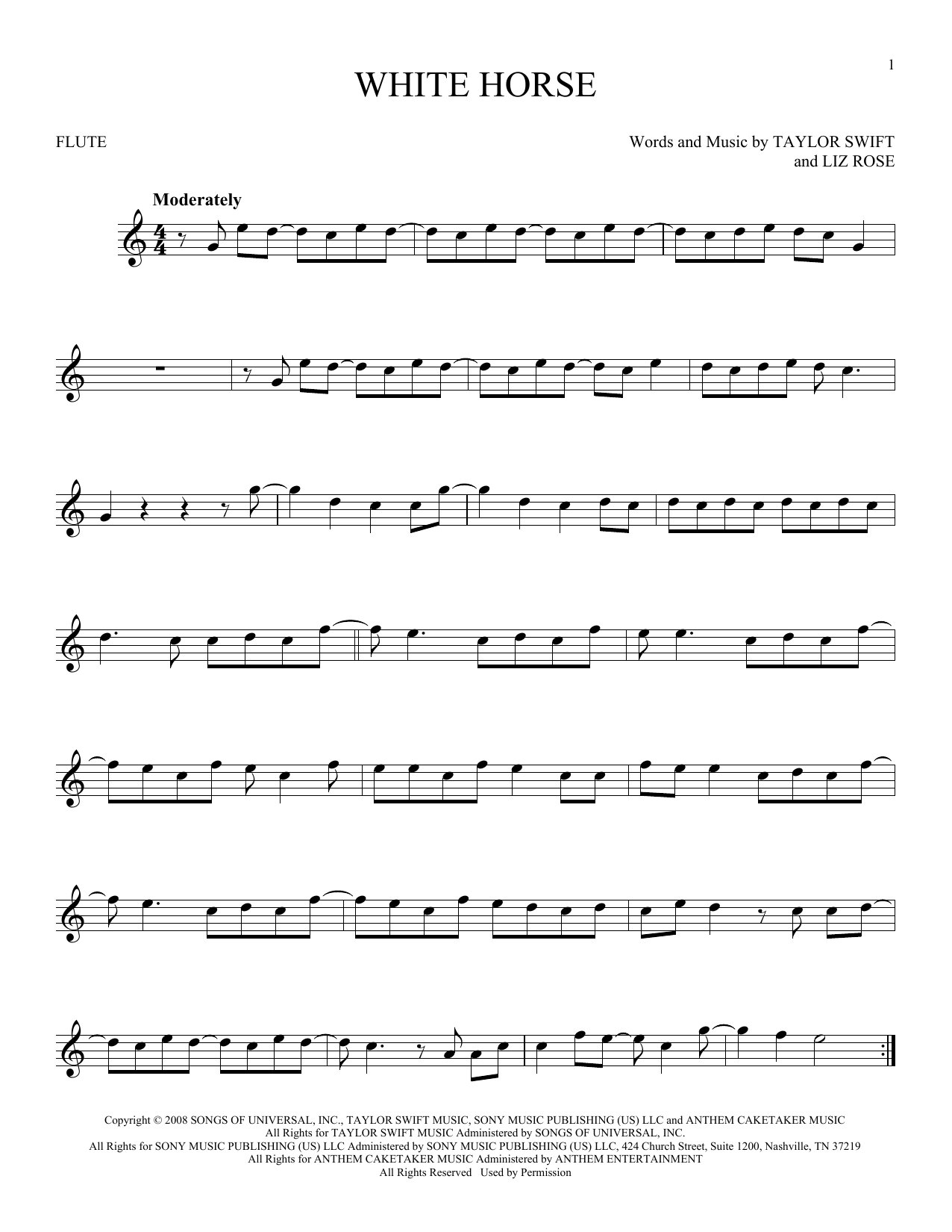Product gallery: Page 1 of 1 White Horse, Taylor Swift