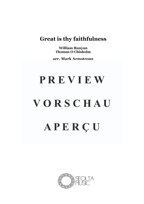 Produktgalerie: Seite 4 von 11 Great is thy faithfulness, , Gemischter Chor und Concert Band