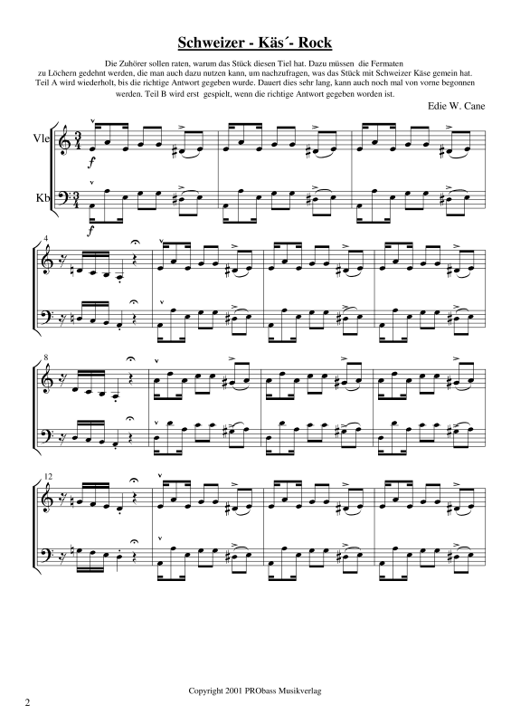 gallery: Schweizer-Käs´-Rock, , Violine und Kontrabass