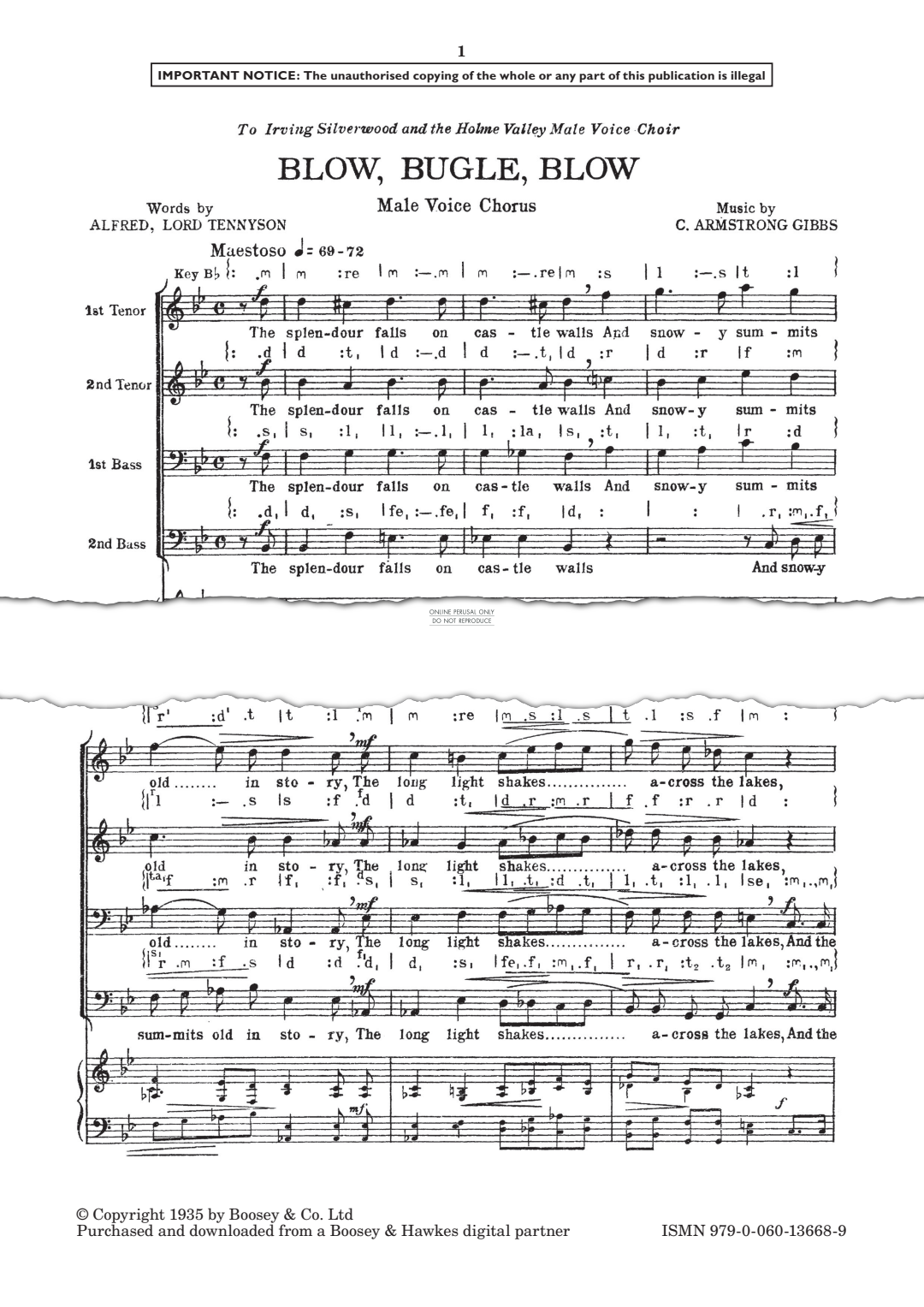 Produktgalerie: Seite 1 von 1 Blow, Bugle, Blow, Cecil Armstrong Gibbs, Chor