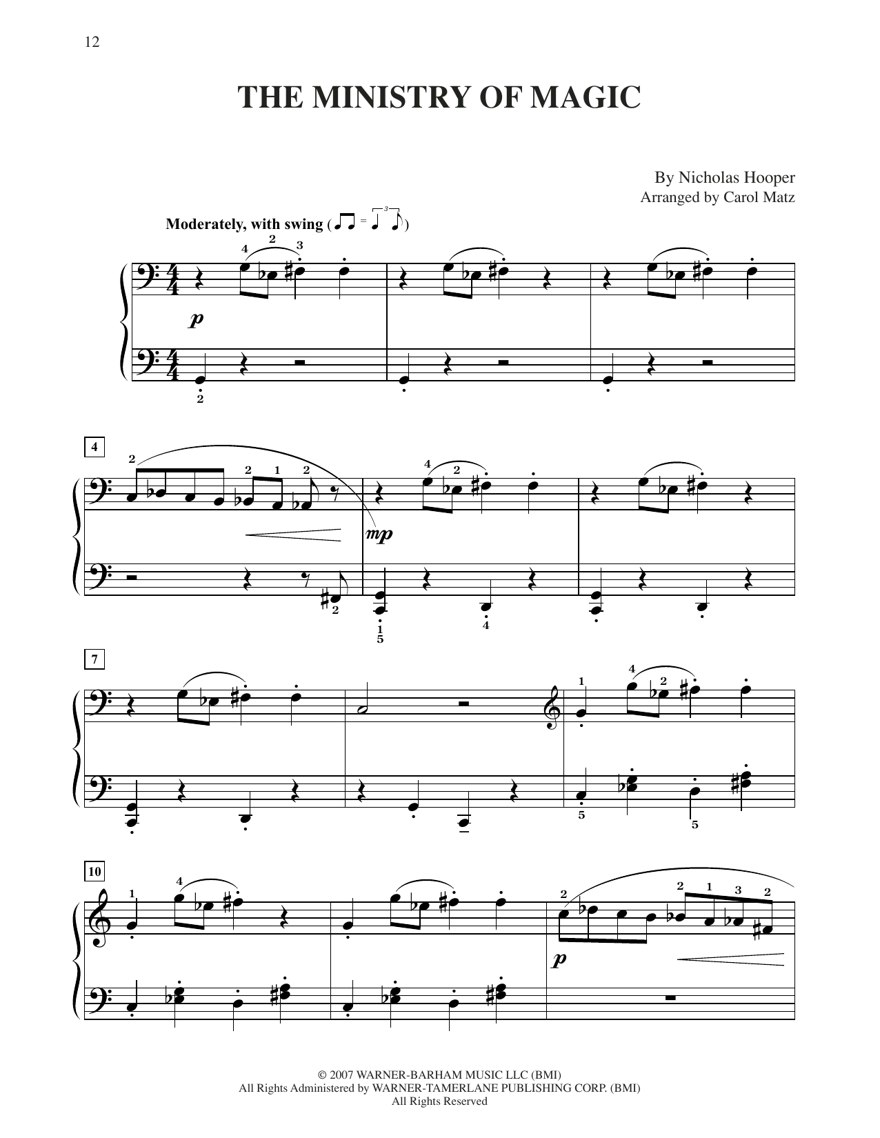 Product picture to: The Ministry Of Magic (from Harry Potter) (arr. Carol Matz)