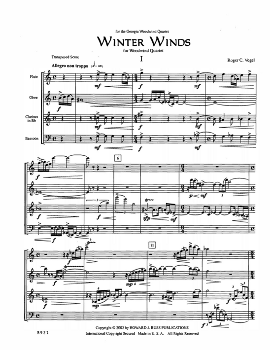 Produktbild zu: Winter Winds Roger C. Vogel