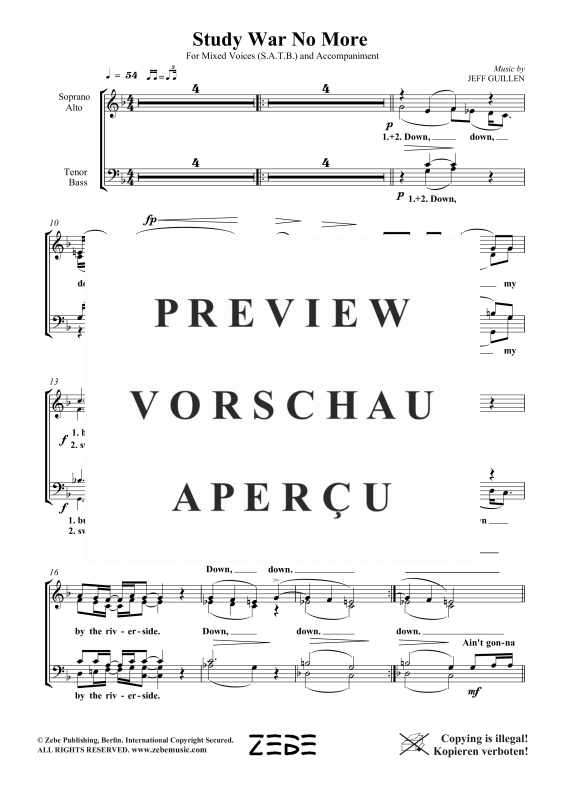 Produktgalerie: Seite 3 von 9 Study War No More, , Gemischter Chor und Klavier