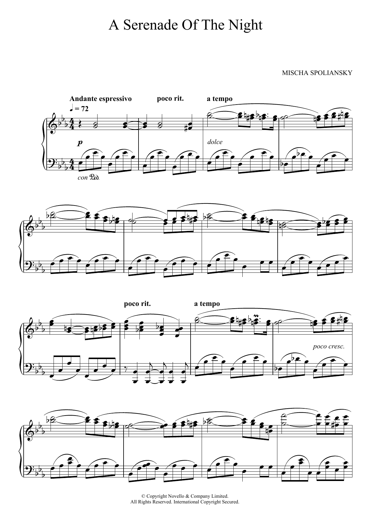 Product gallery: Page 1 of 1 A Serenade Of The Night, Mischa Spoliansky