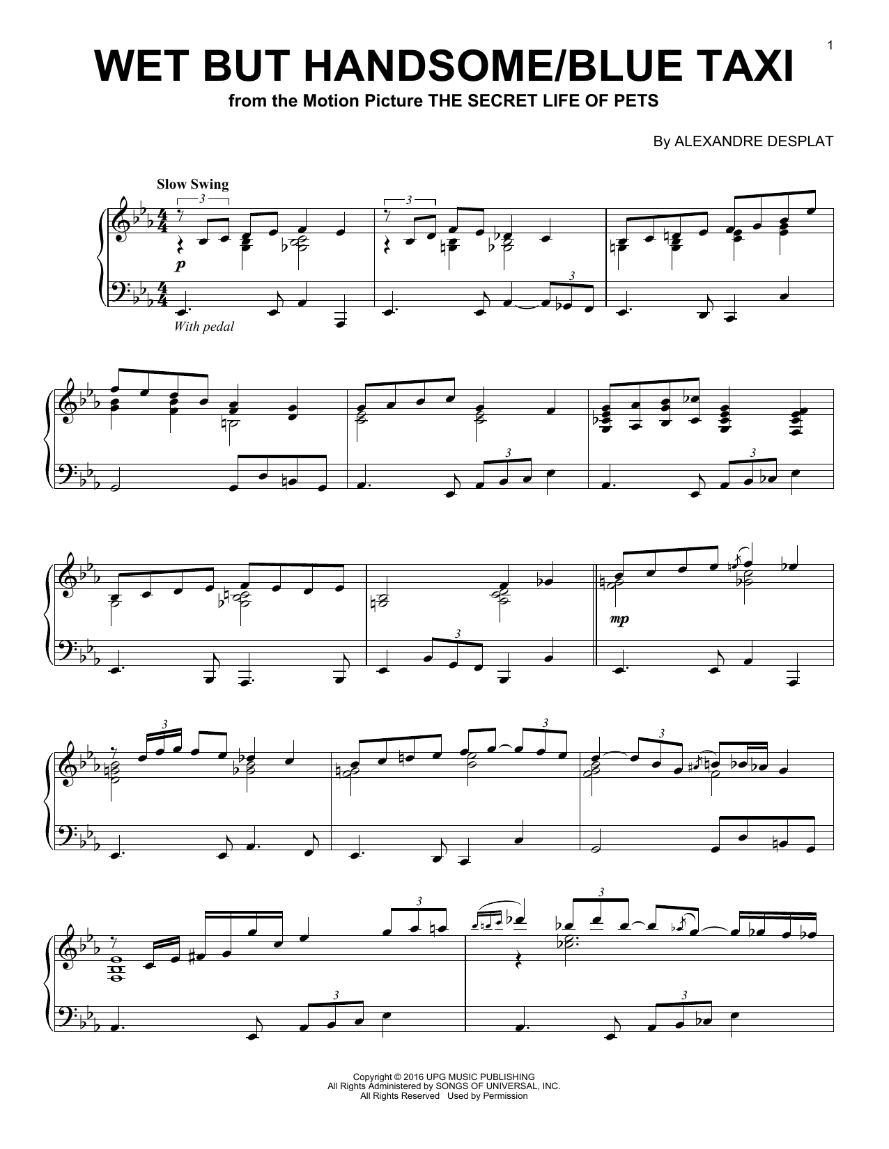Product gallery: Page 1 of 1 Wet But Handsome/Blue Taxi, Alexandre Desplat