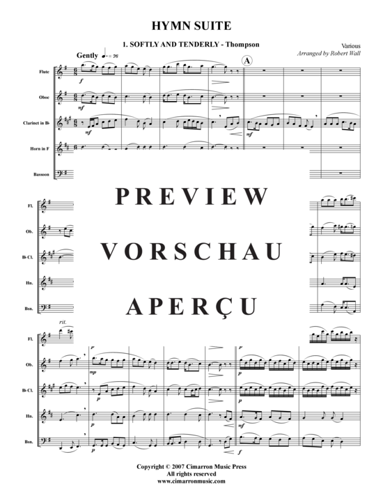 Produktgalerie: Seite 2 von 16 Hymn Suite , , (Holzbläser-Quintett)
