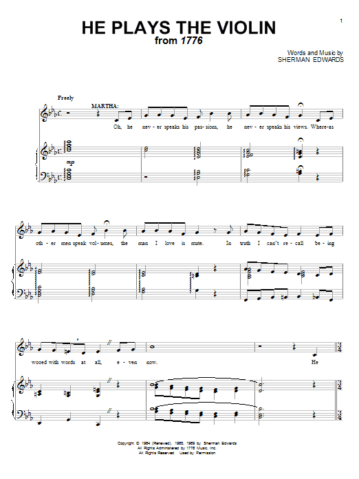 Produktbild zu: He Plays The Violin (from 1776)