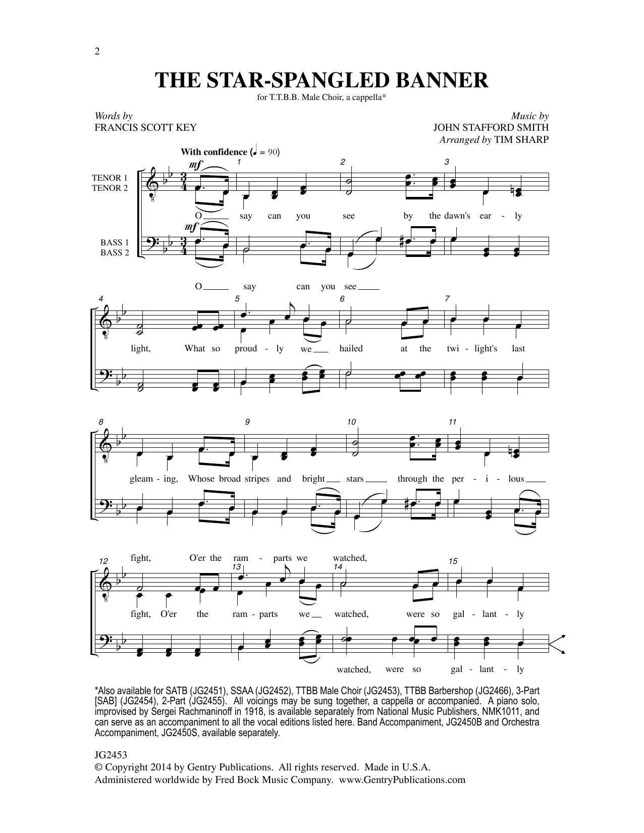 Produktgalerie: Seite 1 von 1 The Star-Spangled Banner, Tim Sharp, Chor