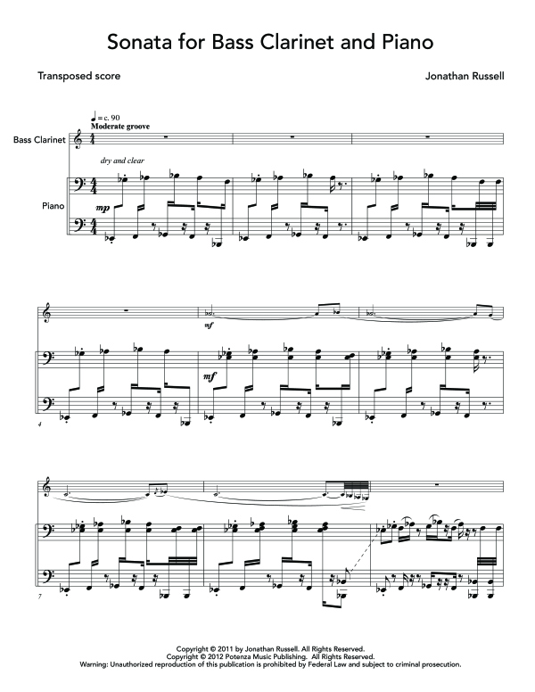 gallery: Sonata, , (bass clarinet and piano)