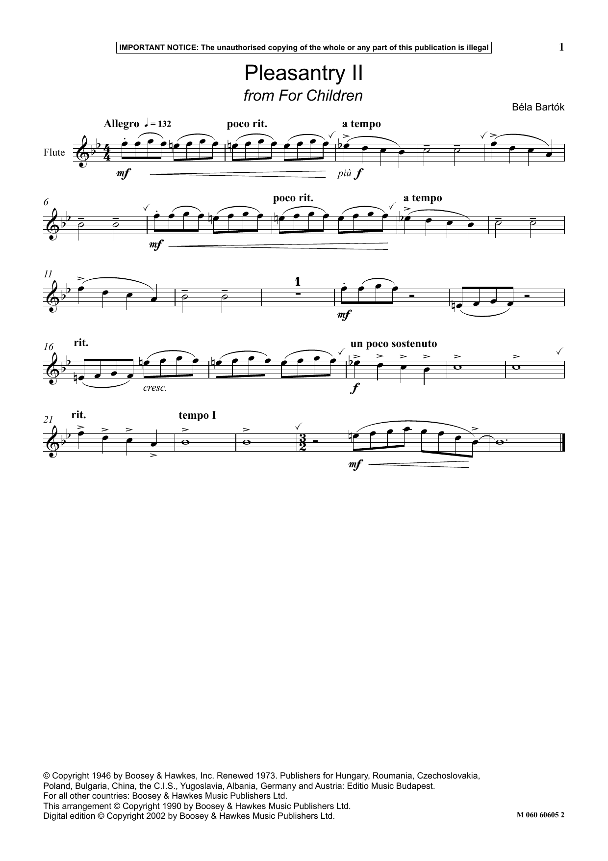 Produktbild zu: Pleasantry II (from For Children)