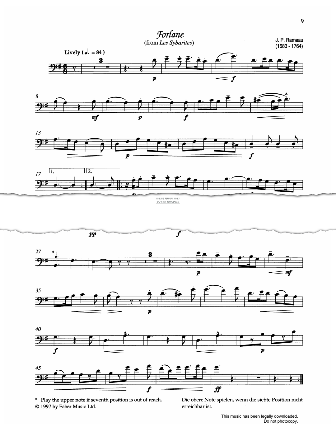 Product gallery: Page 1 of 1 Forlane (from 'Les Sybarites'), Jean-Philippe Rameau