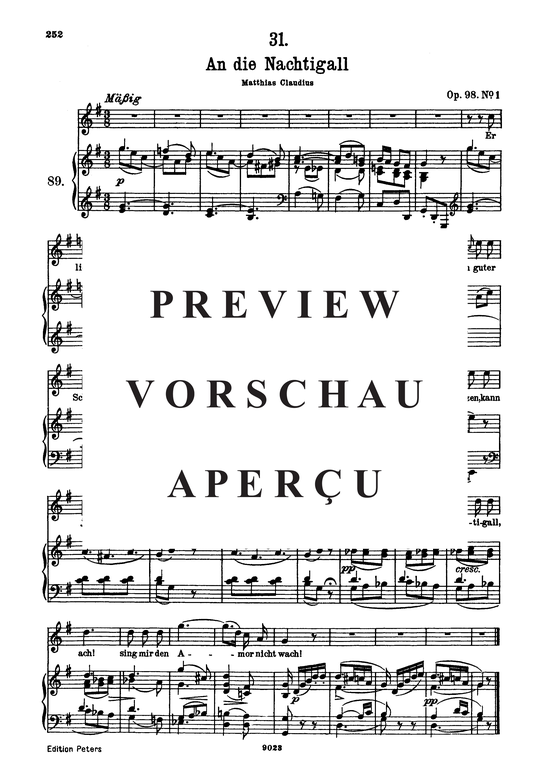 gallery: An die Nachtigall D.497 , , (Gesang hoch + Klavier)