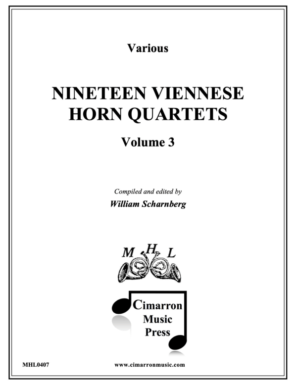 cover: 19 Viennese Horn Quartets, Vol. III, , Horn Quartett