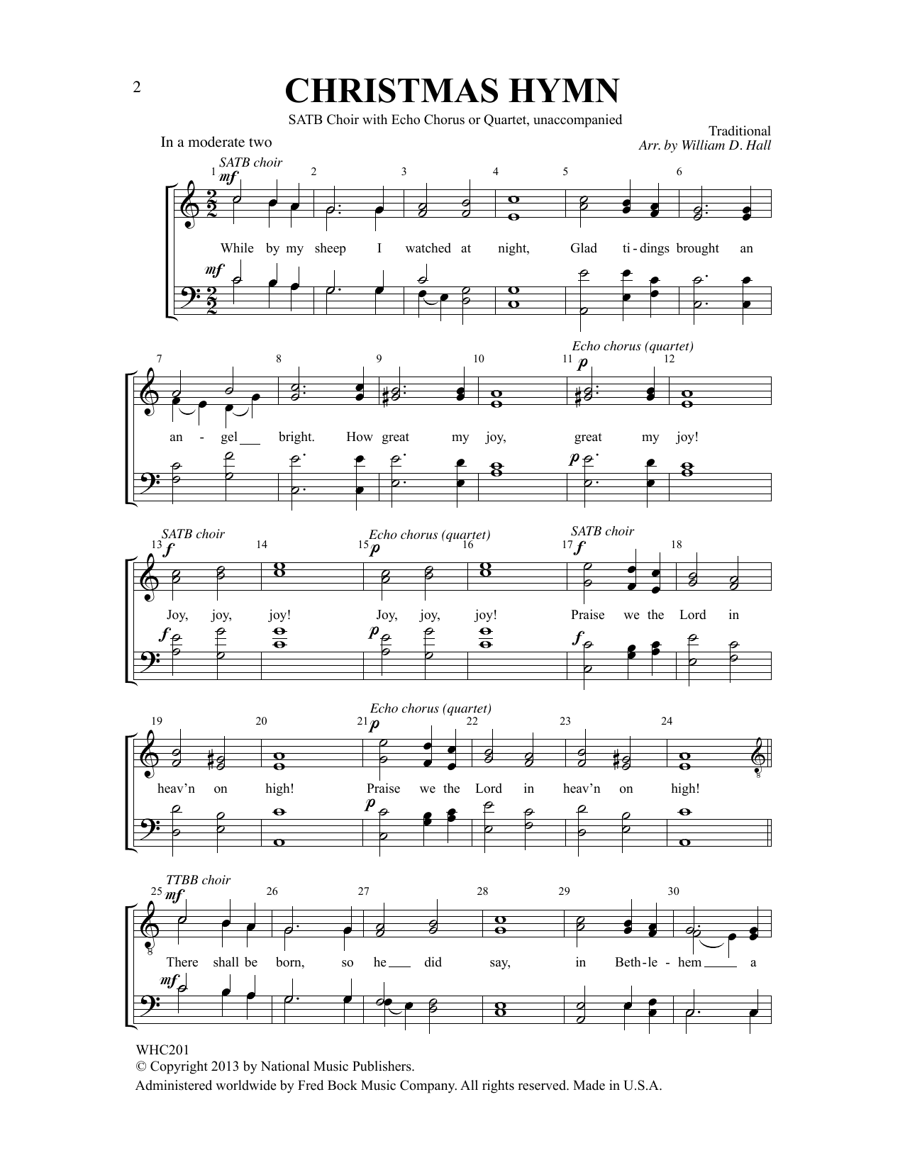 Product picture to: How Great Our Joy (arr. William D. Hall)