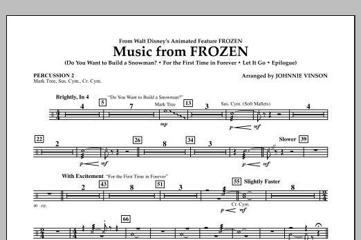 Produktbild zu:  Music from "Frozen" - Percussion 2 - Johnnie Vinson