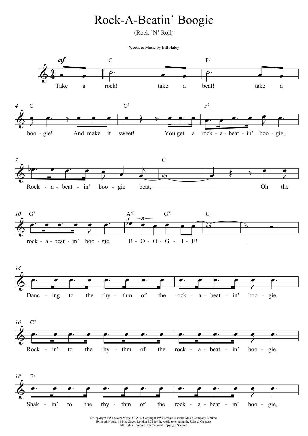 Produktgalerie: Seite 1 von 1 Rock A Beatin Boogie, Bill Haley, Melodieinstrument