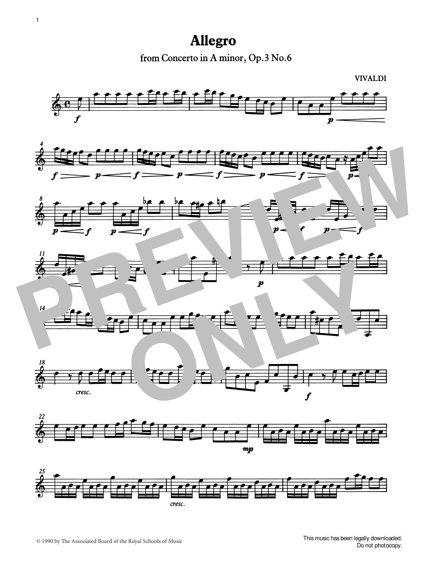 Produktgalerie: Seite 1 von 1 Allegro (Vivaldi) from Graded Music for Tuned Percussion, Book IV, Antonio Vivaldi, Percussion