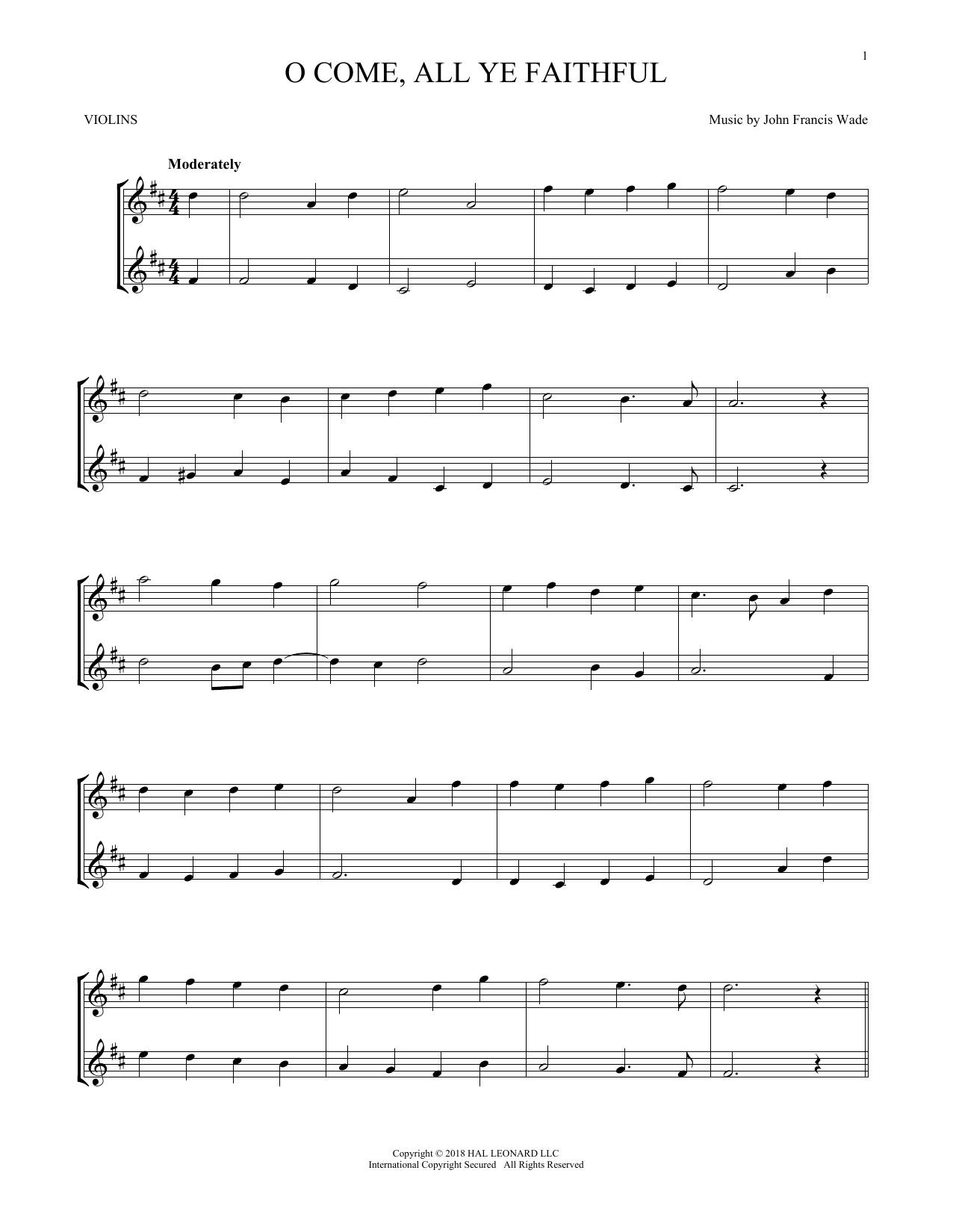 Product gallery: Page 1 of 1 O Come, All Ye Faithful, John Francis Wade
