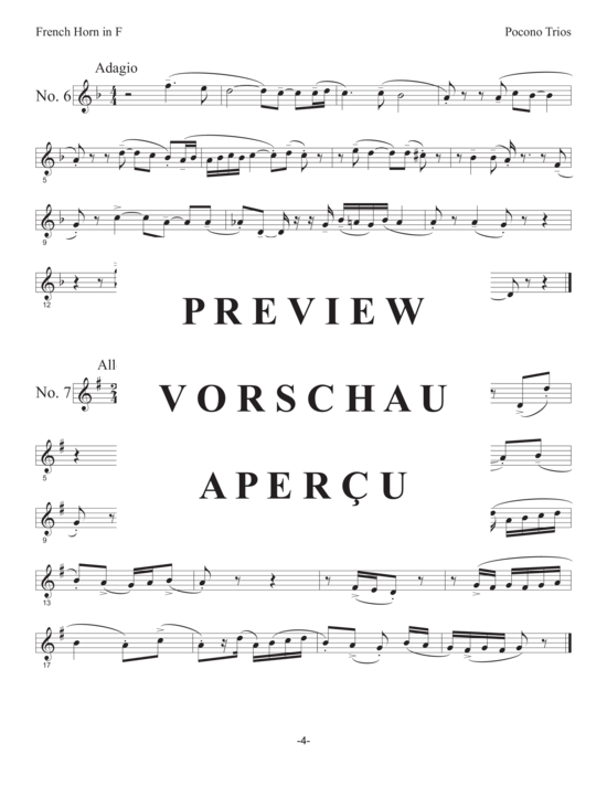 Produktgalerie: Seite 20 von 21 Pocono Trios , , (Trio für Trompete in B, Horn/Trompete in B + Posaune/Euphonium)