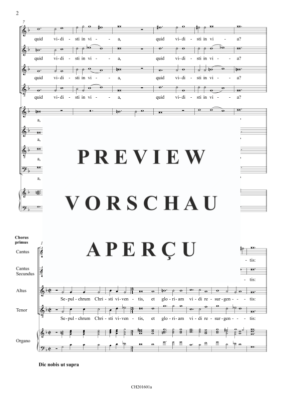 gallery: Dic nobis Maria, , Gemischter Chor 8-stimmig und BC