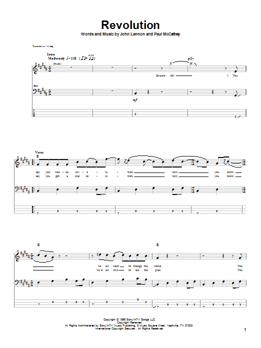 Produktgalerie: Seite 1 von 1 Revolution, The Beatles, E-Bass