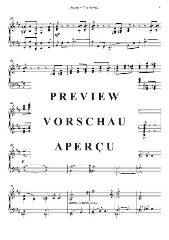 Product gallery: Page 7 of 12 August - The Harvest - The Seasons, Op. 37b, No. 8 , , Piano Solo