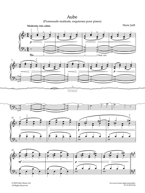 Produktbild zu: Aube (Promenade matinale, esquiesses pour piano)