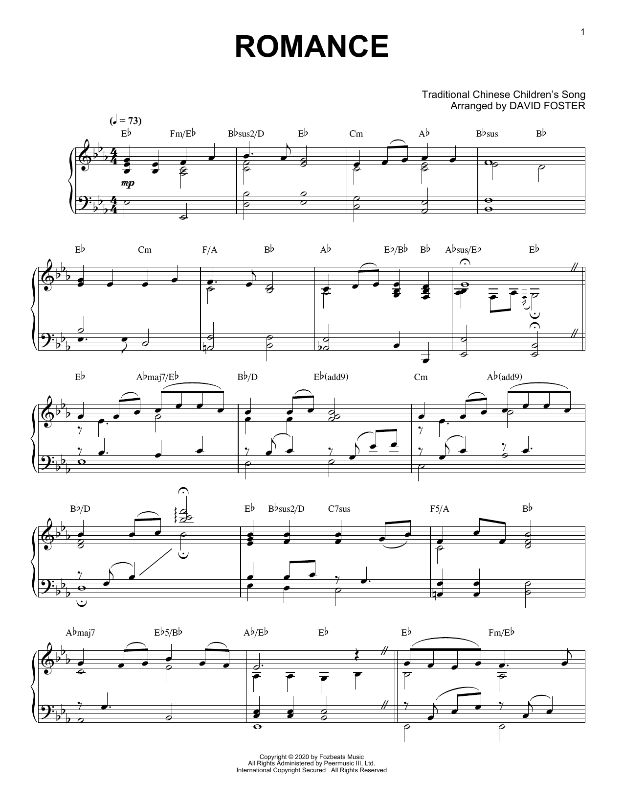 Produktgalerie: Seite 1 von 1 Romance, David Foster, Klavier