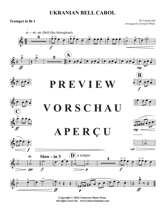 Produktgalerie: Seite 4 von 11 Ukranian Bell Carol , , (Blechbläserquartett)