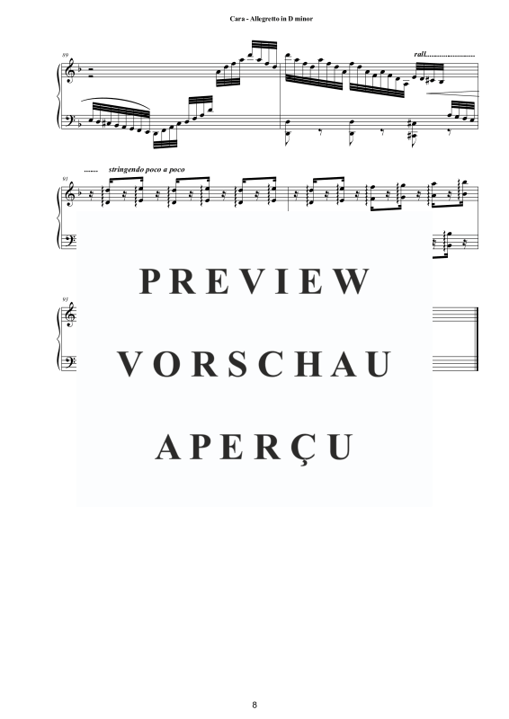Produktgalerie: Seite 9 von 9 Allegretto in D-Moll, , Klavier Solo
