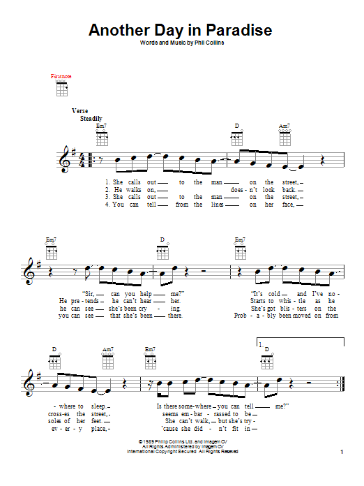 Product gallery: Page 1 of 1 Another Day In Paradise, Phil Collins