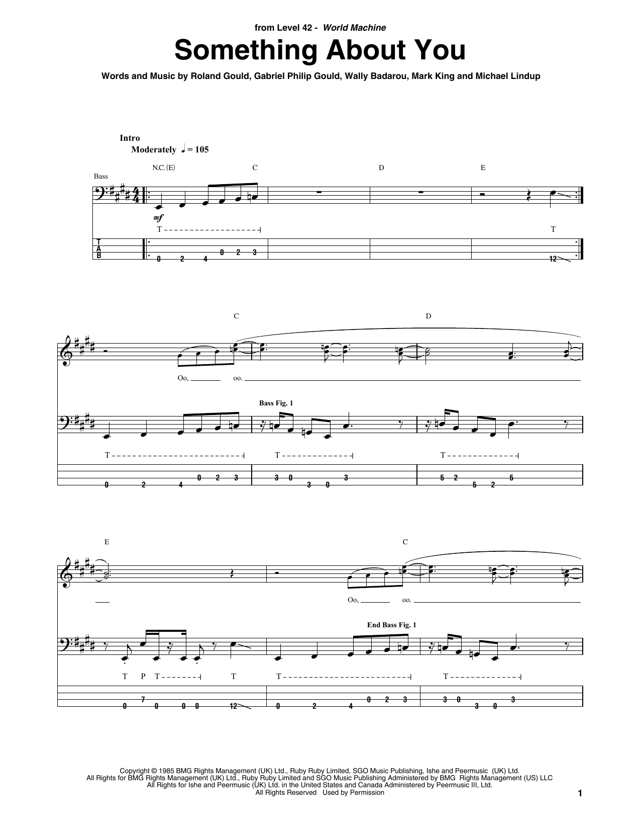 Produktgalerie: Seite 1 von 1 Something About You, Level 42, E-Bass