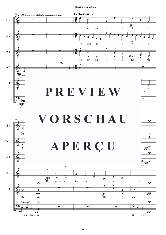 Produktgalerie: Seite 8 von 11 Dominica in palmis – Osterantiphon, , Gemischter Chor SSAATB