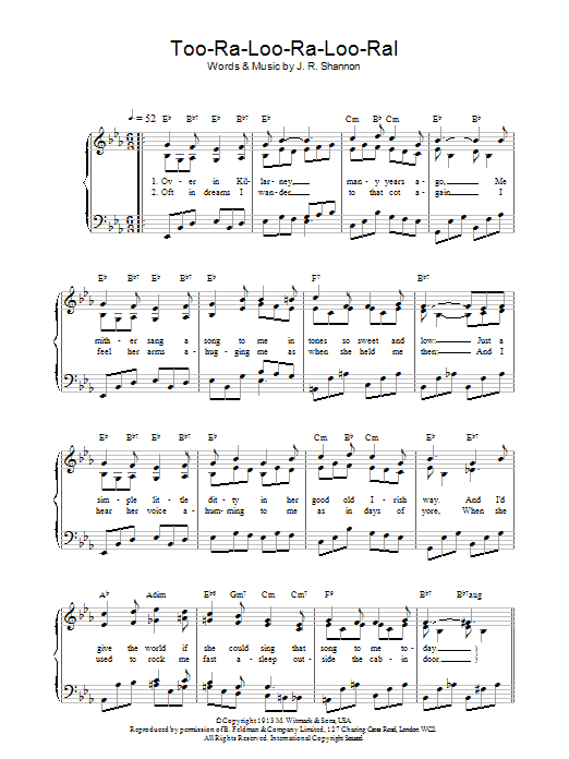 Produktgalerie: Seite 1 von 1 Too Ra Loo Ra Loo Ral, J.R. Shannon, Gesang, Gitarre, Klavier
