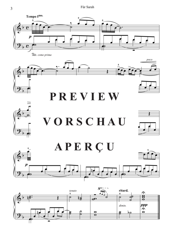 Produktgalerie: Seite 4 von 4 Für Sarah , , Klavier Solo