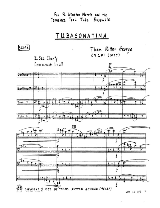 Produktbild zu: Tubasonatina Thom Ritter George