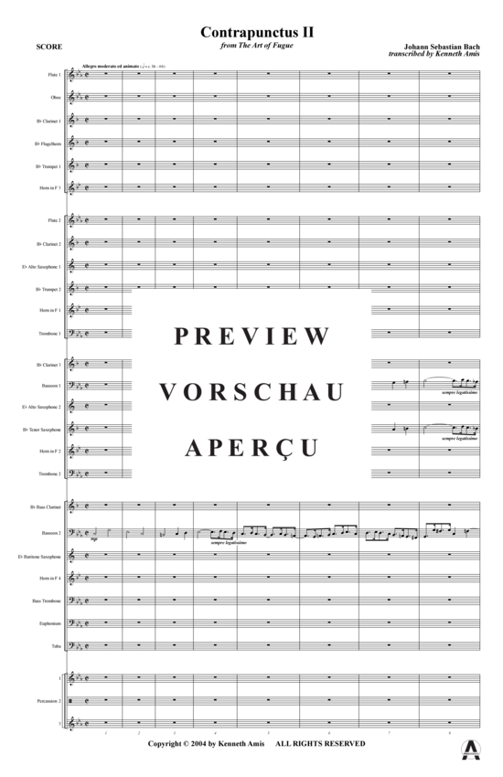 Produktgalerie: Seite 4 von 15 Contrapunctus 2 aus Kunst der Fuge , , (Concert Band)