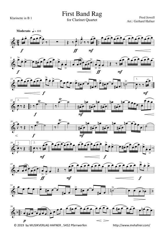Product gallery: Page 1 of 9 First Band Rag, , (Clarinet Quartet)