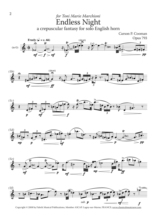 Produktbild zu: Endless Night Carson P. Cooman