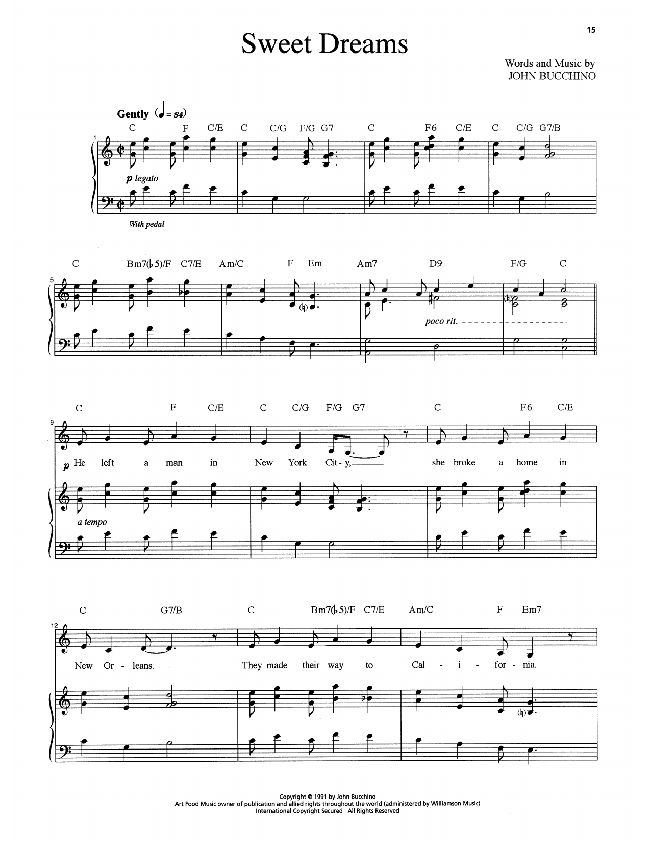 Produktgalerie: Seite 1 von 1 Sweet Dreams, John Bucchino, Gesang, Klavier
